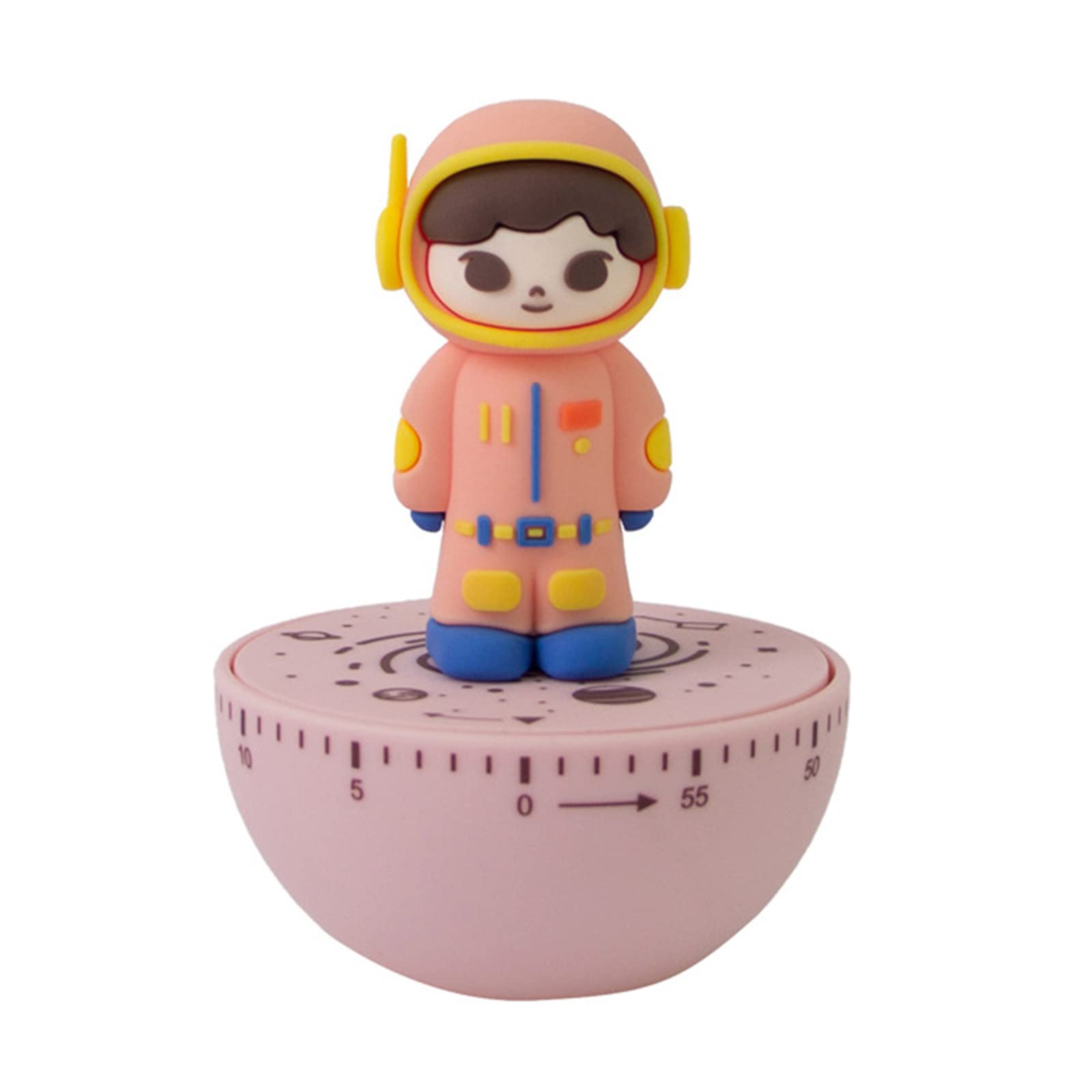 Tsophreniq Astronaut Shape Manual Kitchen Cooking Timer Count Down Alarm Cooking Reminder Kitchen Manual Alarm Counters Kids Gift Mechanical Timer