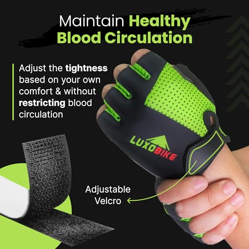 Guantes de ciclismo para hombre Luxuriously Smart talla Large color verde miniatura 7