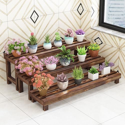 Support de pot de fleurs en bois pour optimiser l'espace du balcon - 4