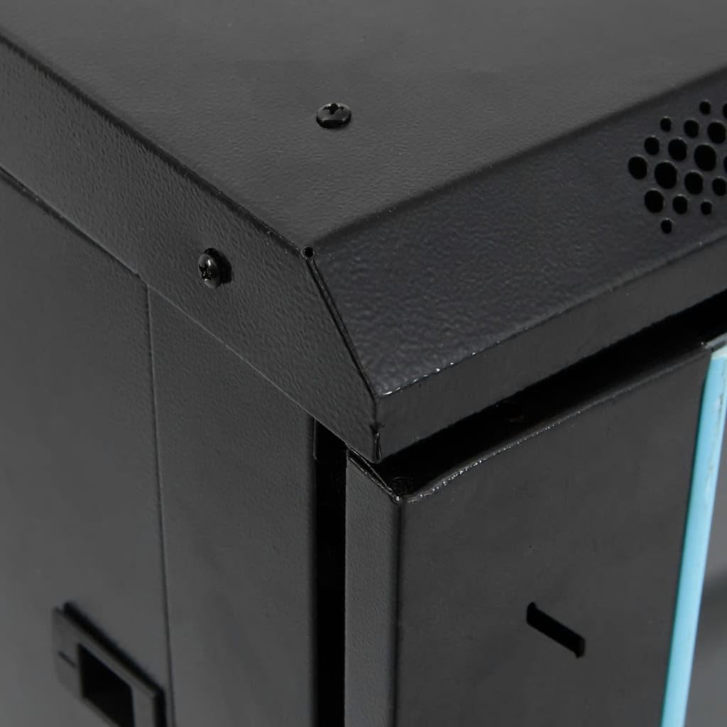 vidaXL Coffret de réseau 22U 19" IP20 Noir 60x60x120 cm, Coffret de réseau sur Pied, Armoire de données, Support de réseau