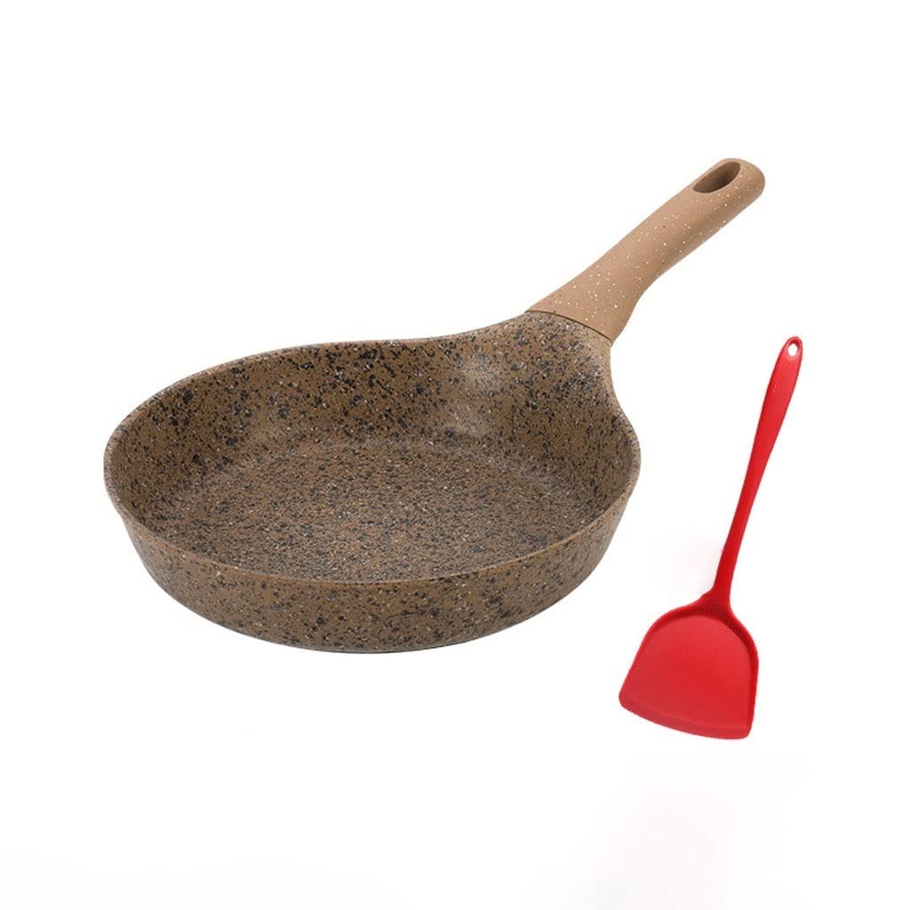 Nieprzywierająca patelnia patelnia patelnia nieprzywierająca patelnia do gotowania jajek smażone jajko patelnia nieprzywierająca patelnia z łopatką 25 cm patelnia do gotowania nieprzywierająca patelnia do omletów (kolor: A)