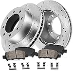 Callahan CDS02711 REAR 362.8mm D/S 8 Lug [2] Rotors + Ceramic Brake Pads + Clips [ fit 2013 2014 2015 Ford F250 F350 ]