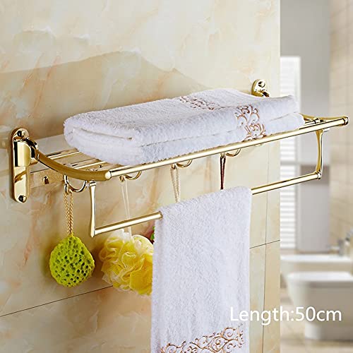 Porte-serviettes mural en acier inoxydable 60cm de qualité supérieure - 6