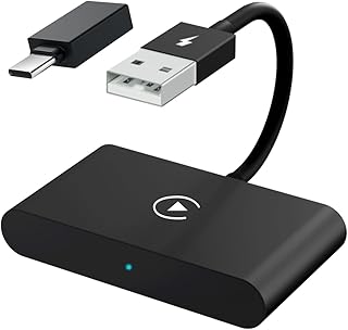 Apple Wireless CarPlay Adapter – Plug&Play CarPlay Wireless Adapter with 5-15s Connect, Wired Convert to Wireless CarPlay Dongle Low Latency Online Update, Fit for Cars from 2015&iPhone(Black)