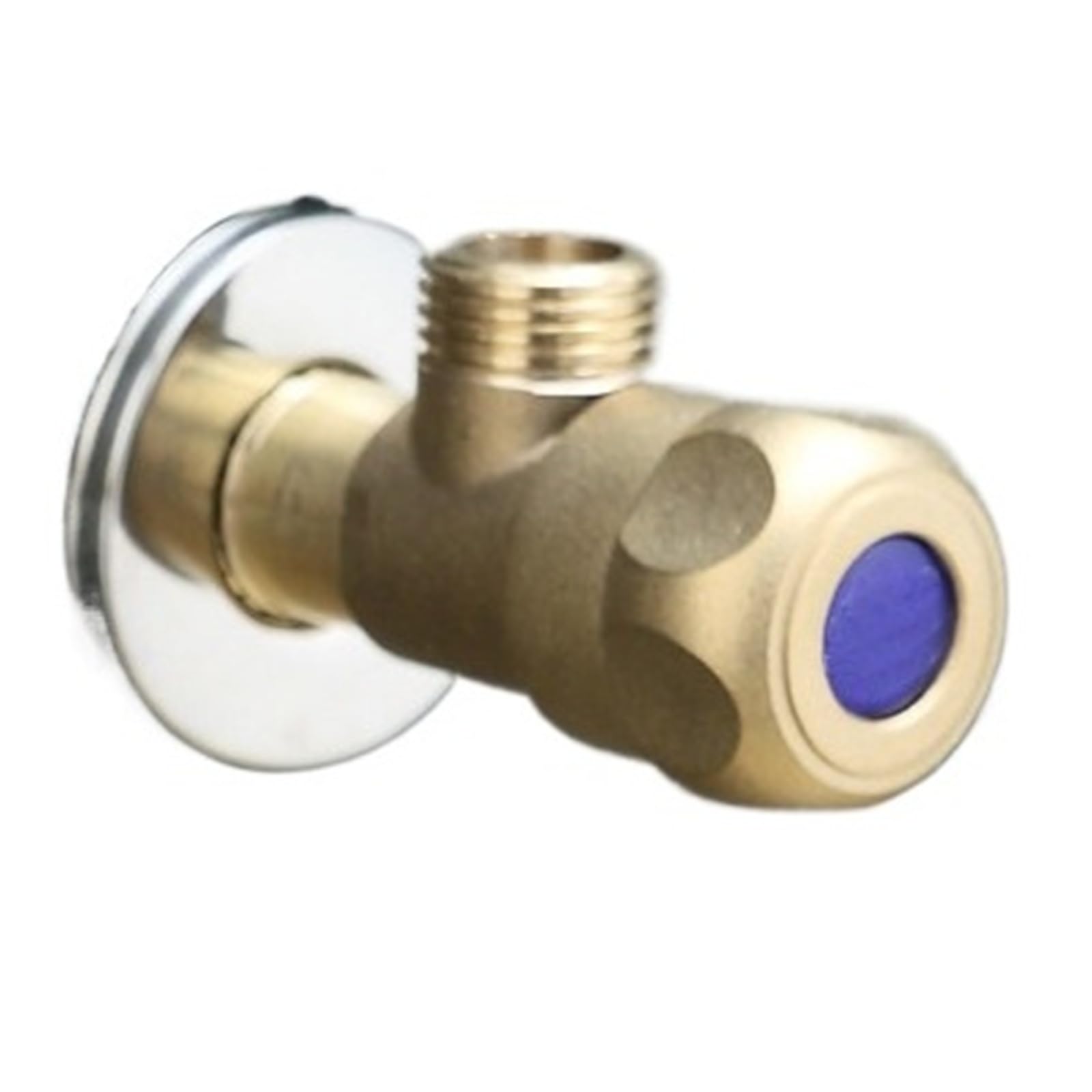 Universal Thickened Brass Angle Valve 1/2 Thread Quick Open Large Flow Water Fill Valve for Toilet Sink Use(Blue)