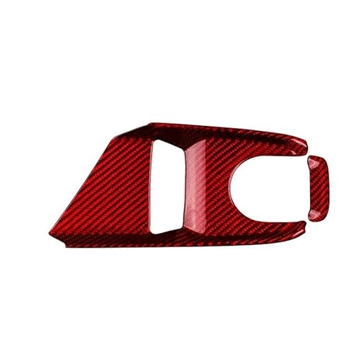 Car Interior Mouldings for Chevrolet for Corvette C8 2020-2023 Real Hard Carbon Fiber Car Console Gear Shift Button Sticker(Control Button RD)