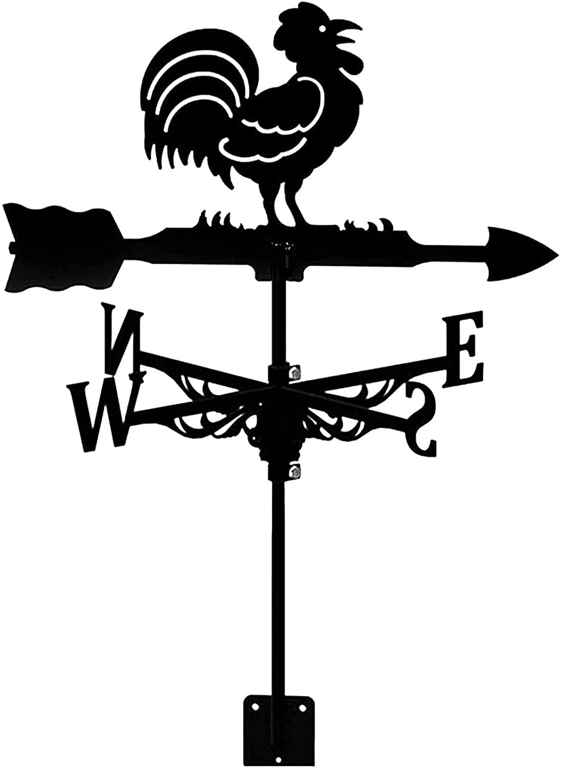 TAXXII Weather Vane Animal Metal Vintage Black Weathervane Wind Direction Indicator for Outdoor Garden Roof Paddock Decoion Vane-W