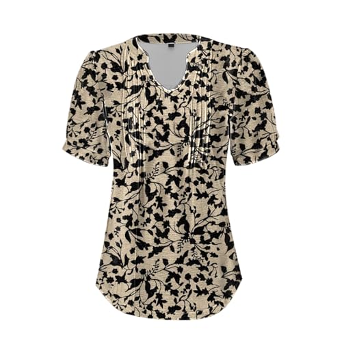 Tshirt manches courtes imprimé col v coupe ample chic