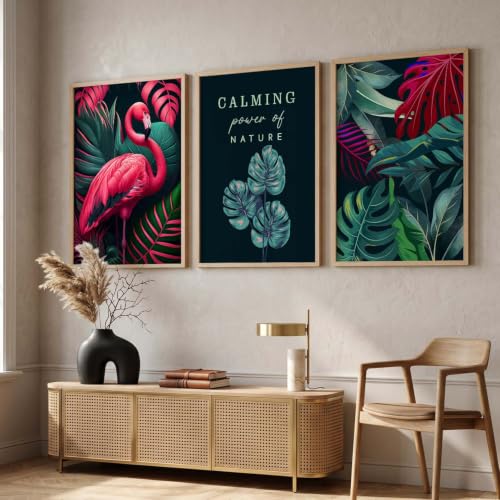 Image of kotart Painting for Wall Decoration - Modern Art Wall Decor Framed Painting for Living Room Bedroom - Framed Wall Posters /Paintings with Frame Set of 3 (Art 7, 10x13 inch)