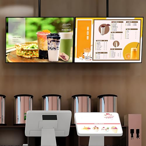 CIELOBLOEN Complete Digital Signage Solution, Slim Fit Commercial LED Monitor Advertising Screen & Snap Frame Light Box for Restaurant Digital Menu Boards & Displays 40×50cm/15.75×19.69in