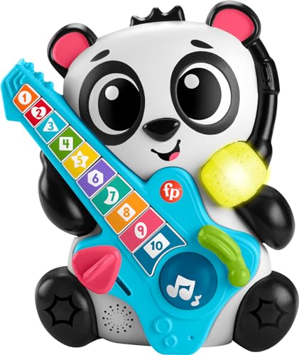 Fisher-Price - Juguete de Despertar (Link Squad Panda), diseño con música y Luces interactivas, a Partir de 9 Meses, versión Francesa, HYK95