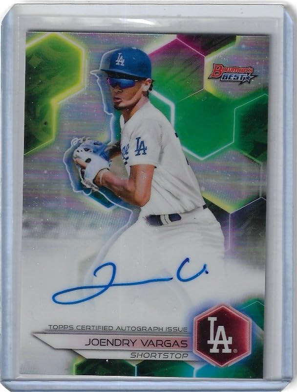 Joendry Vargas Bowman Best Autographed Refractor Collectible Baseball Card - 2023 Bowmans Best Baseball Card #B23-JV (Dodgers)