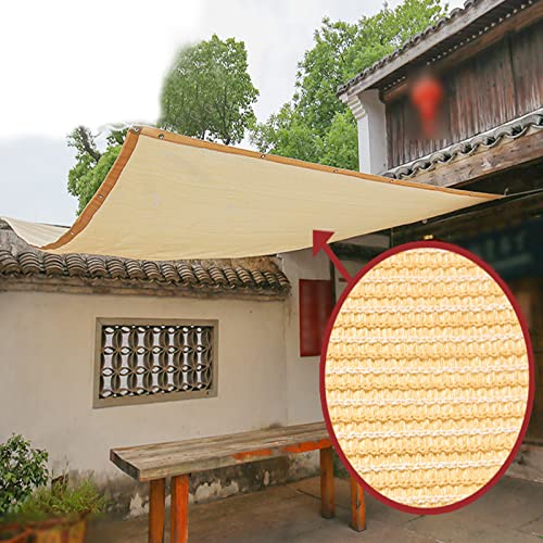 Toldo rectangular beige 5x7 de exterior transpirable y resistente UV 2