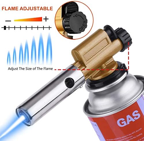 Professional Kitchen and Outdoor Cooking Tool Accessories for Crafts, BBQ, Brulee, Desserts, Camping (Butane Not Included)