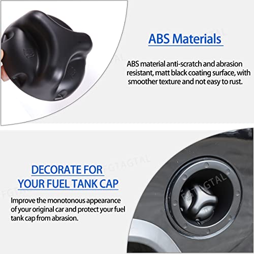 Gas Cap Fuel Filler Door Cover Fit For Hummer H2 2003-2009, Abs Fuel Tank Cap Trim, Exterior Fuel Tank Cap Protector Trim Accessories, 2 Pcs (Matt Black) #TOP2