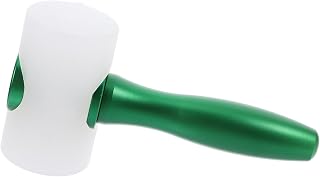 HOMSFOU Martillo de cuero en forma de T Grabar artesanía hecho a mano esculpir martillo personalizado herramientas para trabajar la madera mango de martillo aleación de aluminio Verde