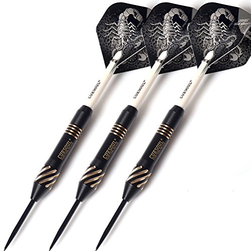 Cuesoul Black Scorpion 20 Grams Steel Tip Darts Set With Deluxe Pu Darts Case #TOP5