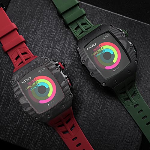 Coque Apple Watch 44 45mm carbone EZZON contre rayures et chocs