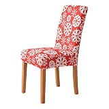 MILARAN Christmas Dining Chair Cover, Soft Stretch Chair Slipcover for Dining Room, Kitchen, Washabl
