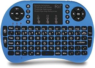 (Upgraded) Rii 2.4GHz Mini Wireless Keyboard with Touchpad＆QWERTY Keyboard, Backlit Portable Keyboard Wireless