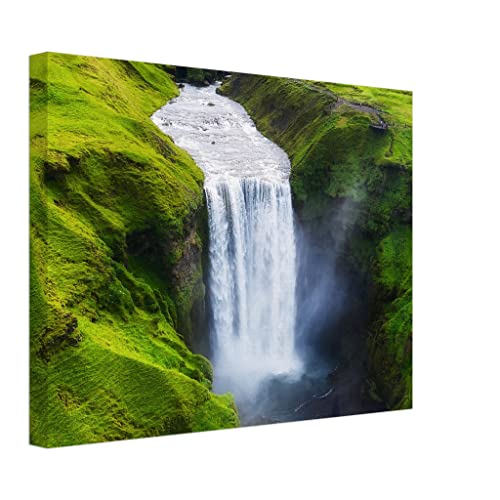 Art mural Paysage Cascade verte Déco zen pour chambre et bureau