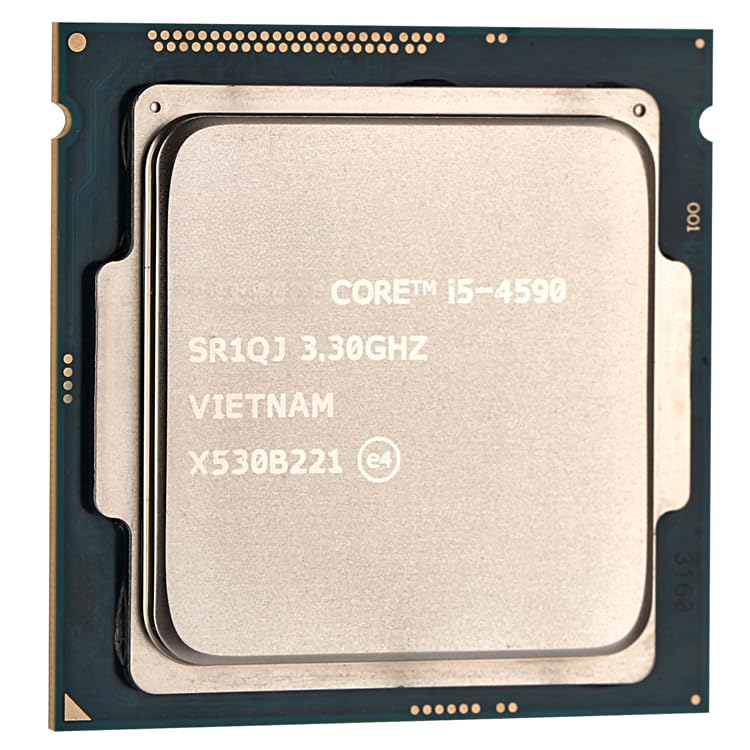 Image of i5-4590 Processor 3.30GHz 4 Core with 4 Threads, Socket: LGA 1150, Max Turbo Boost Upto 3.70GHz (Light Golden) (Comes with Thermal Paste).