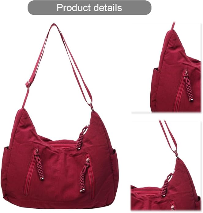 AZURAOKEY Damen Halbmond-Tasche Leder-Optik - Stylische Umhängetasche Mit Haspenverschluss