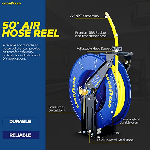 Retractable Goodyear Air Hose Reel for Commercial Use