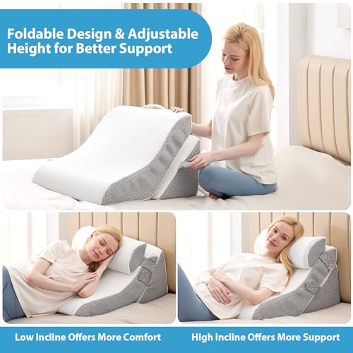 Megcxit 3Pcs Bed Wedge Pillow For Sleeping thumb #5