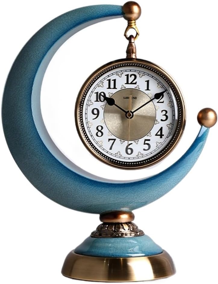 Desk Clock Premium Light Luxury Table Clock Home Living Room Tabletop Pendant Easy to Read Desk Clock Decorative Mantel Clock