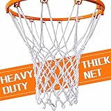 NEIJIANG Basketball Net Replacement Outdoor, Upgraded Thickening Heavy Duty, All Weather Anti Whip, Fits Standard Indoor or Outdoor 12 Loops Rim