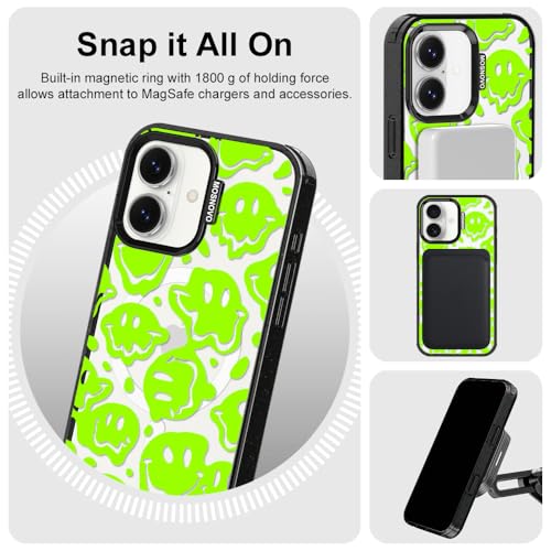 Coque iPhone 17 compatible MagSafe MOSNOVO antichoc visage vert - 7