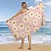 Daisy Flowers Printed Beach Towel Lightweight Swim Surfing Towels for Pool Travel Vacation 160x80cm