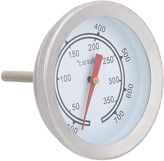 100~700 BBQ Thermometer Temperature Gauge Stainless Steel Double Scale Grill Thermometer Temp Gauge Outdoor Barbecue Smoker Grill