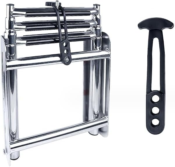 Miniatura 6 de F1C-U5191-00-00 - Escalera telescópica para embarque de barco y yate deportivo, correa de goma, banda de cierre de retención segura marina con