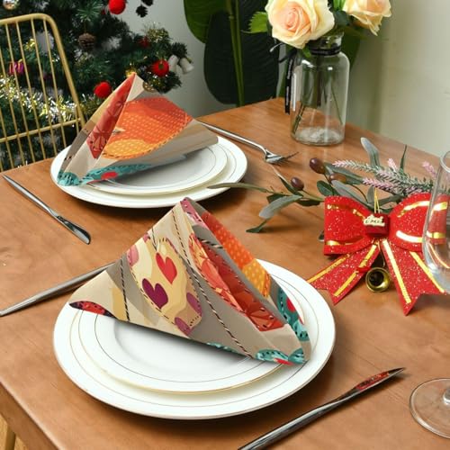 Servilletas de Tela Qilmy Corazón Día San Valentín x4 miniatura 3