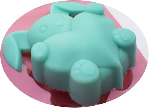 Miniatura 4 de Molde de silicona, molde de silicona para hornear pasteles hecho a mano, 6 cavidades diferentes y lindos moldes para pasteles de animales grandes