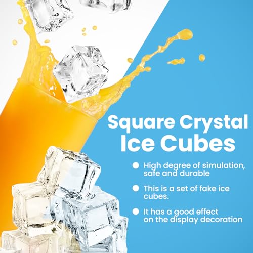 Cubitos de hielo falsos plásticos transparentes 120 pcs miniatura 4