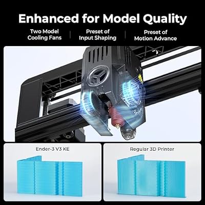 Creality Ender 3 V3 KE 3D Printer, 500mm/s Max Speed 3D Printers Bundle with 74Pcs 3D Printing Tool Wrap Kit