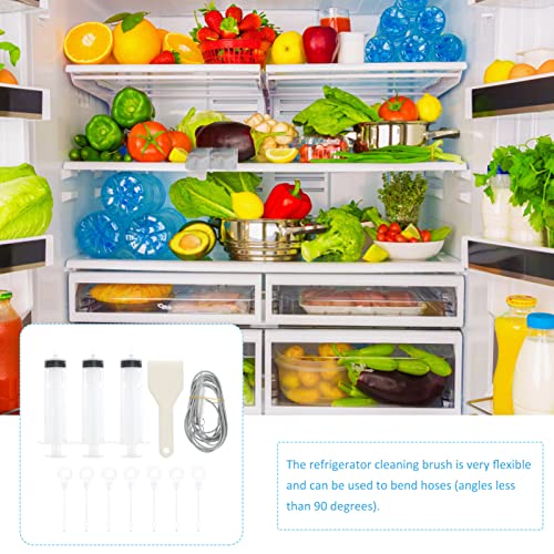 Hoement 1 Set Refrigerator Dredge Household Cleaning Tools Home Tools Duct Cleaning Tools Freezer Defrost Cleaning Scraper Fridge Drain Hole Remover Reusable Refrigerators Dredging Tool #TOP2