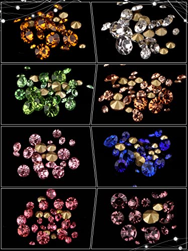 14400 PCS 3D Nail Rhinestones Set Colorful Nail Art Rhinestones Round AB Crystals Rhinestones for Nails Multi Shapes Nail Gems Crystals Diamonds Jewels with Drill Pen - Image 5