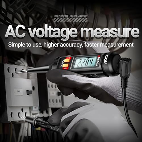 Image of 4000 Counts Pen Type Digital Multimeter, Voltage Tester with Non-Contact Auto-Ranging Recording and Monitoring Data, Resistance, Capacitance, Diode, Frequency, NCV, AC /DC Voltage Tester