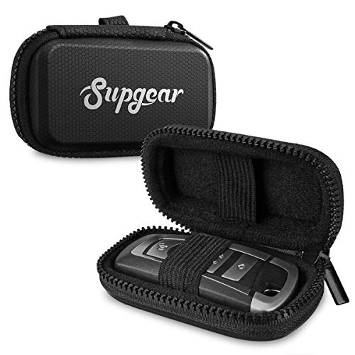 Preisvergleich Produktbild Supgear Schlüsseltasche Auto Schlüsseletui Schlüsselhaken Schutz Schlüsselmäppchen für Autoschlüssel Herren und Damen Schwarz