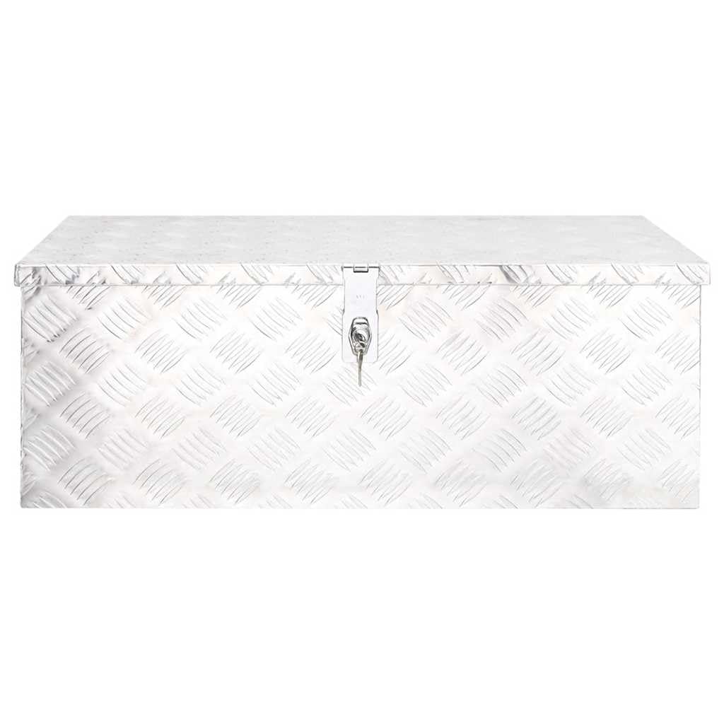 Genérico Caja de almacenaje de Aluminio Plateado 80x39x30 cm,Bricolaje,Accesorios de Bricolaje,Organización y Almacenamiento de Herramientas,Cajas de herramientas-152252