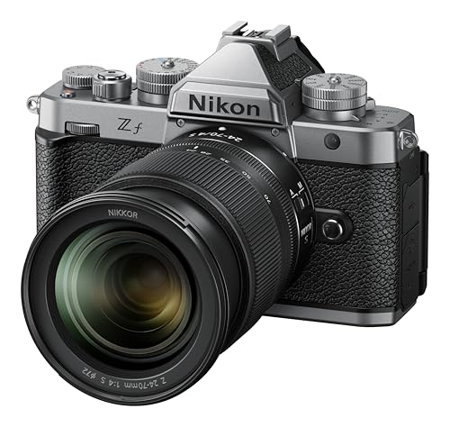 Nikon Zf + 24-70mm f/4 S + SDXC 128GB, Fotocamera Mirrorless, Full Frame, 24,5 MP, Monitor Angolazione Variabile, Argento [Nital V.I.P.: 6 anni di garanzia]