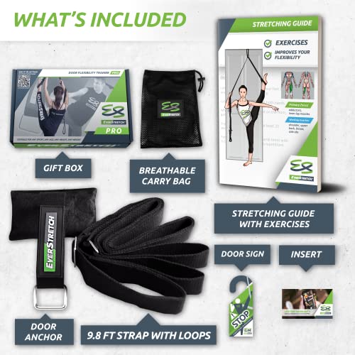 Everstretch Leg Stretcher Pro: Premium Over The Door Flexibility Trainer | Professional Stretching Equipment For Ballet, Dance, Martial Arts, Cheerleading & Gymnastics | Portable Split Machine #TOP6