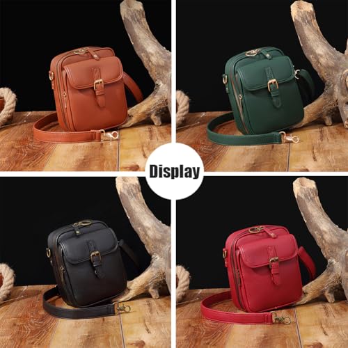 Collaboraten1 Crossbody Leather Bag, Small Messenger Bag Crossbody Bag, Vintage Cross Body Shoulder Purse with Card Slots2
