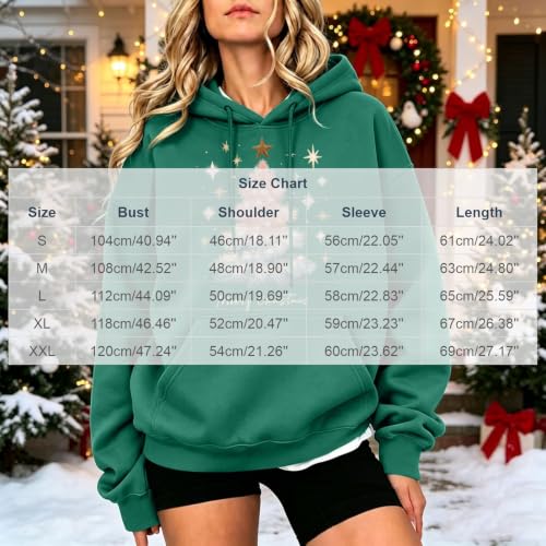Qgtaibl Women's Christmas Hoodies Xmas Holiday Graphic Pullover Sweatshirt - image 4