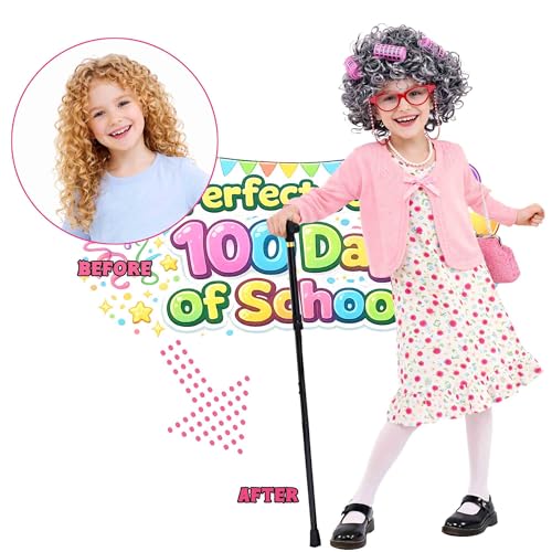 Disfraz de abuela para niñas 5-7 años miniatura 5