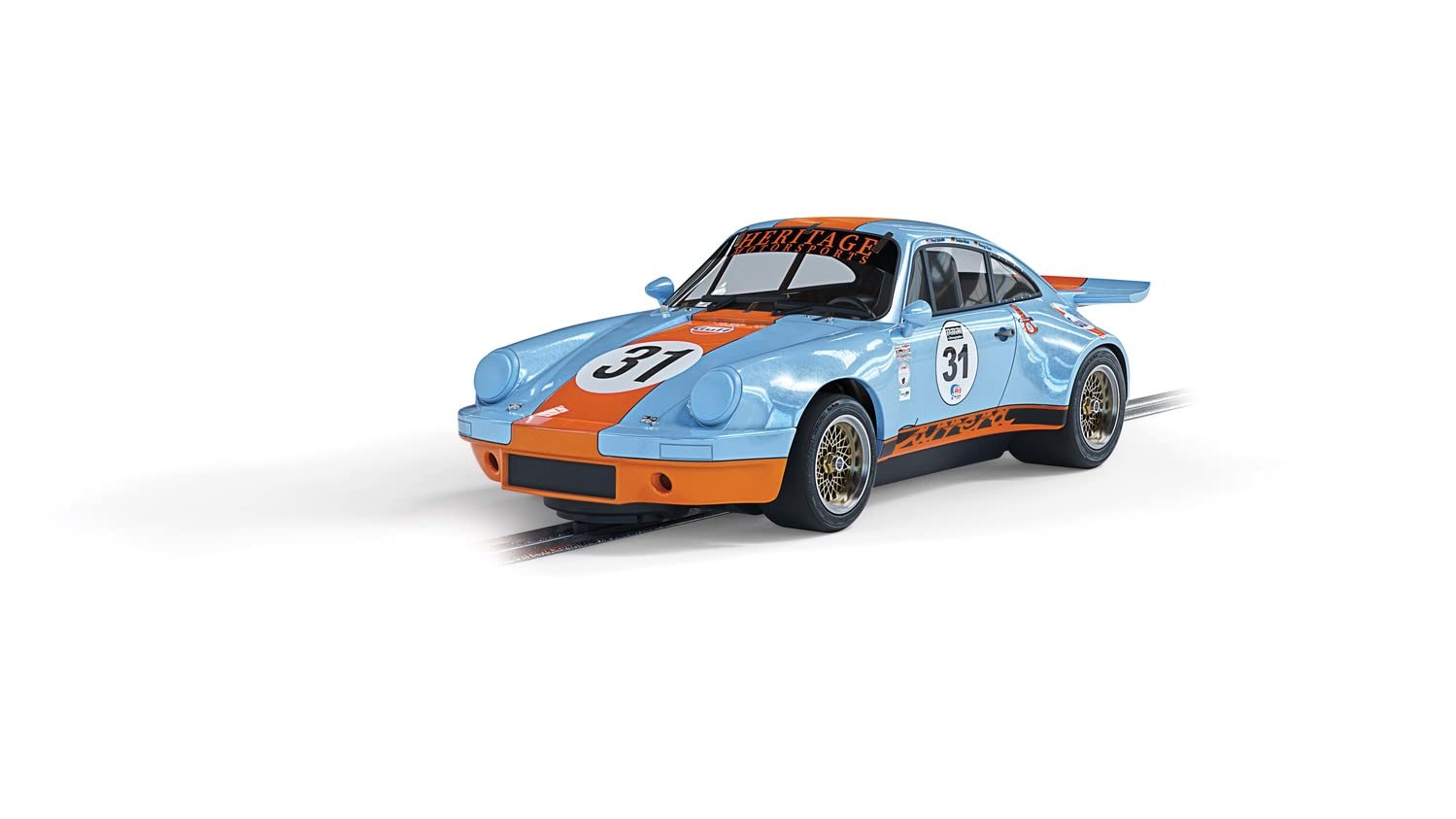 Amazon.com: Scalextric Porsche 911 RSR 3.0 Gulf #31 1:32 Slot Race